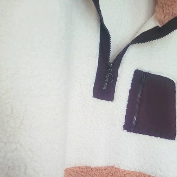 Lou & Grey Colorblock Cozy Up Sherpa Zip Jacket Size XL - Picture 6 of 9
